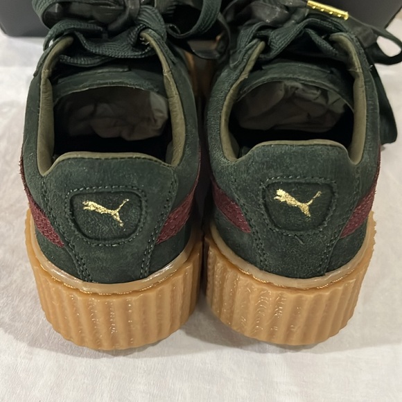 Fenty by Rhianna Green Bordeaux with maroon trim Sz8.5 - Picture 5 of 14